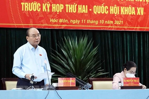 Le président Nguyên Xuân Phuc rencontre l’électorat de Cu Chi