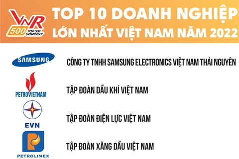 Le top 500 des plus grandes entreprises du Vietnam en 2022 dévoilé