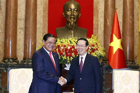Le président Vo Van Thuong reçoit le vice-Premier ministre cambodgien 