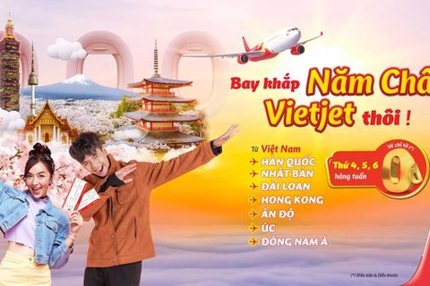 Vietjet propose des billets à partir de 0 dong sur son réseau de vols internationaux