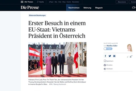 La presse autrichienne couvre la visite officielle du président Vo Van Thuong