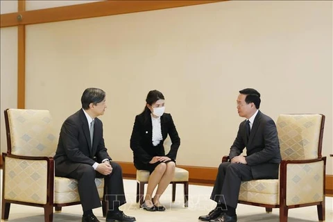 Le président Vo Van Thuong rencontre l'empereur Naruhito du Japon