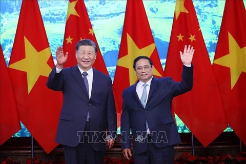 Entrevue entre le PM Pham Minh Chinh et le dirigeant chinois Xi Jinping