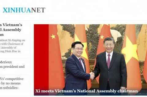 La visite du président de l'AN Vuong Dinh Hue couverte largement par la presse chinoise
