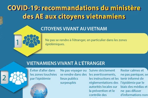 COVID-19: recommandations du ministère des AE aux citoyens vietnamiens