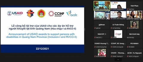 L’USAID soutien aux personnes handicapées de Quang Nam