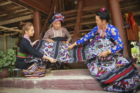 Préservation du tissage de brocart de l'ethnie Lao à Dien Bien