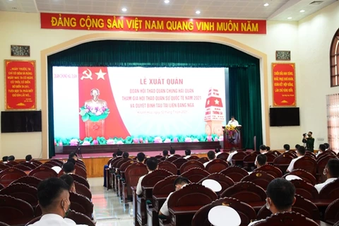 Cérémonie marquant le départ de la délégation militaire du Vietnam participant aux "Army Games 2021"
