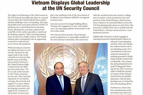The Washington Times: le Vietnam affirme de plus en plus son rôle dans les questions mondiales