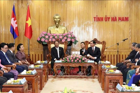 Le président de l'Assemblée nationale cambodgienne à Ha Nam