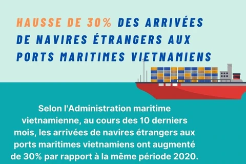 Hausse de 30% des arrivées de navires étrangers aux ports maritimes vietnamiens 