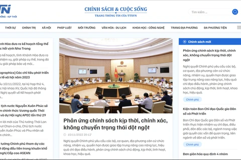 La VNA lance la page d'information https://chinhsachcuocsong.vn