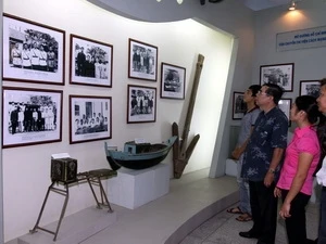 L' exposition sur la piste Hô Chi Minh en mer à Hai Phong (Photo: Trong Duc/AVI) 