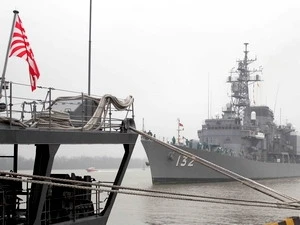 Les navires de la Force maritime d'autodéfense japonaise. (Photo: Hoang Ngoc/Vietnam+)