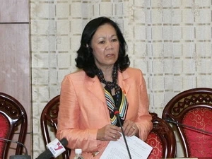 Trương Thị Mai, présidente de la Commission chargée des affaires sociales de l'AN. (Photo: Phuong Hoa/QVI)