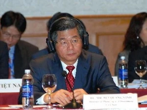Le ministre vietnamien du Plan et de l'Investissement, Bui Quang Vinh à l'issue de la CG 2012. (Photo: Danh Lam/AVI)