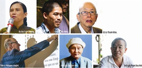 Les six lauréats du prix Phan Châu Trinh 2012. Photo : CTV/AVI 
