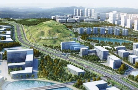 La maquette du futur "Silicon Valley" de Dà Nang. Photo : CTV/AVI