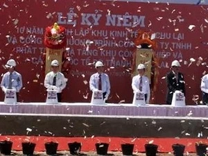 La cérémonie de mise en chantier de la zone industrielle et de port international Dortor Thanh (Source: Doan Huu Trung/VNA)