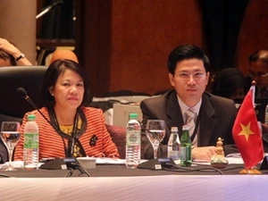 La délégation vietnamienne à la 35e conférence des ministres de l'Agriculture et de la Sylviculture de l'ASEAN. Photo : VNA