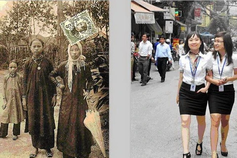 Femmes vietnamiennes d’hier et d’aujourd’hui. (Photo: Bich Ha/VNA)