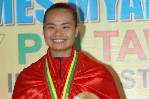 Nguyen Thi Yen remporte une médaille d'or en pencak silat. (Source: VNA)