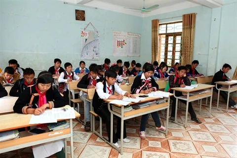 Le projet «Améliorer la qualité de l’éducation pour les élèves des minorités ethniques».a porté des fruits. Photo : Quy Trung/VNA
