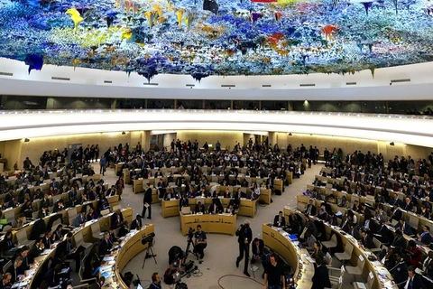 Une séance plénière du Conseil des droits de l'homme de l'ONU. (Source: AFP/TTXVN)