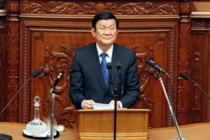 Le président Truong Tan Sang au Japon. Photo : VNA