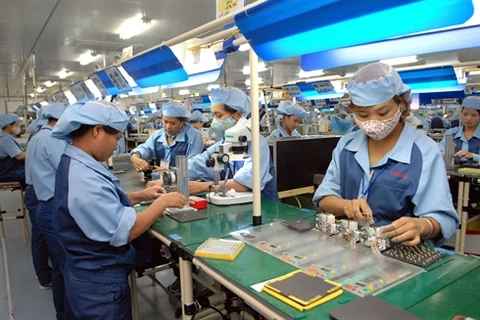 L'usine de Canon dans la province de Bac Ninh, à 30 km de Hanoi. Photo : VNA
