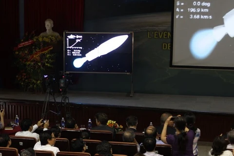 Lancement du satellite VNREDSat-1 du Vietnam. (Photo: Vu Sinh/VNA)