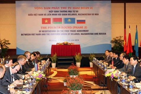 Le 4e cycle de négociation entre le Vietnam et l'Alliance douanière. (Source: VNA)
