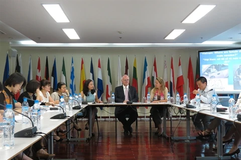 Conférence de presse pour présenter les Journées européennes au Vietnam, le 5 mai à Hanoi.