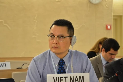 L’ambassadeur Nguyen Trung Thanh, chef de la mission du Vietnam à Genève et chef de la délégation vietnamienne. Photo : VNA