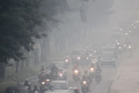 Des nuages de pollution à Pekanbaru, en Indonesie. Photo : AFP