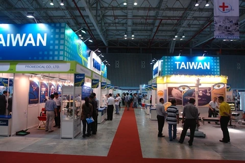 Le pavillon taiwanais présent à l’exposition PHARMED & Healthcare Vietnam 2014.(Source : VNA)
