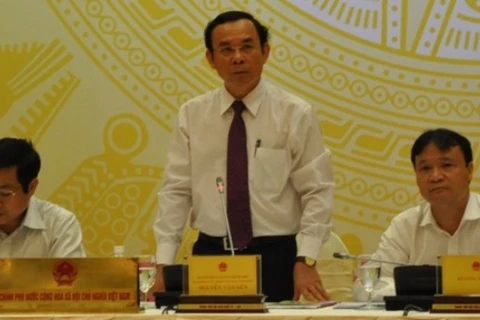 Le ministre Nguyen Van Nen, responsable du Bureau gouvernemental vietnamien, lors de la conférence de presse périodique de septembre (Source: Internet)