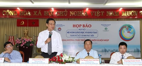 Point presse sur les «40 ans d’éducation et de formation à Hô Chi Minh-Ville», le 11 novembre dans la mégapole du Sud. Source: VNA