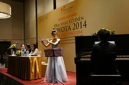 Point de presse sur le concert Toyota Classics 2014. Photo : VNA