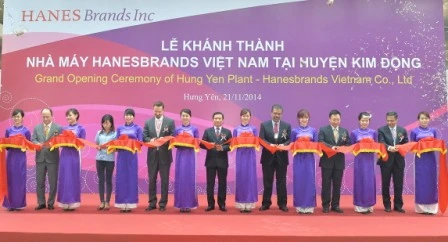 Cérémonie d'inauguration de l'usine de Hanesbrands Vietnam à Hung Yên.
