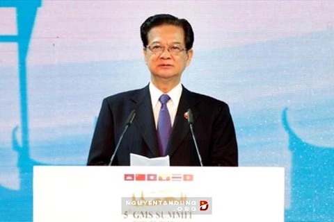 Le PM Nguyen Tan Dung au 5e Sommet de la coopération de la subrégion du Mékong élargie. Source: nguyentandung.org