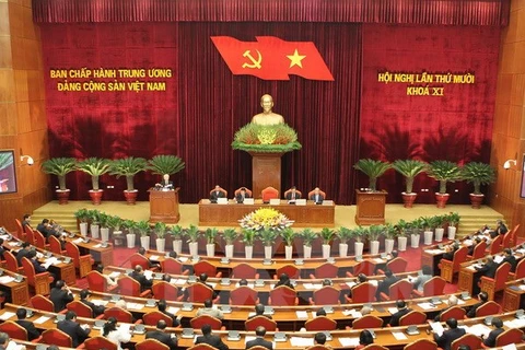 Ouverture du 10e Plénum du CC du Parti communiste du Vietnam. Photo: VNA