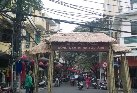 Le projet de préservation et de restauration de la rue Lan Ông vise à sauvegarder les maisons typiques de la rue, à mettre en valeur la médecine traditionnelle vietnamienne. Photo : Ngoc Diêp/VNA/CVN