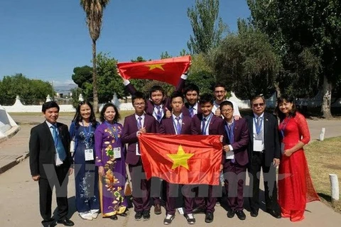 La délégation vietnamienne participe aux Olympiades internationales des sciences junior en 2014. Photo: VNA