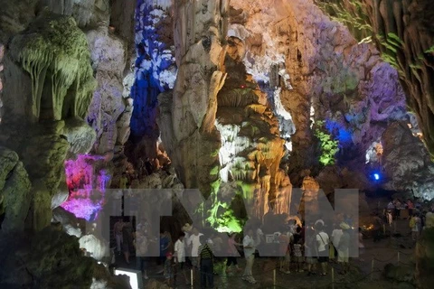 La grotte du Palais Céleste (Thiên cung) de la baie d'Ha Long. (Photo: Minh Duc/VNA)