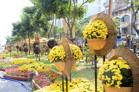 La rue florale d'Hô Chi Minh-Ville. Photo: VNA