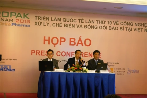 Conférence de presse sur la 10e ProPak Vietnam, tenue le 10 mars à Hô Chi Minh-Ville. Source: VNA