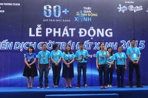Le coup d'envoi de la campagne Earth Hour Blue au Vietnam. Photo: internet