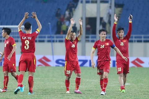 Le Vietnam a progressé de cinq rangs au classement de la FIFA du mois d'avril. (Photo: Minh Chiến/Vietnam+)