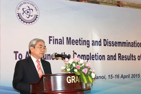 le ministre des Sciences et des Technologies Nguyen Quan prend la parole à cette événement. Source: CPV